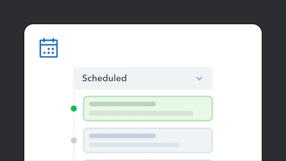A minimalist interface showing a channel schedule