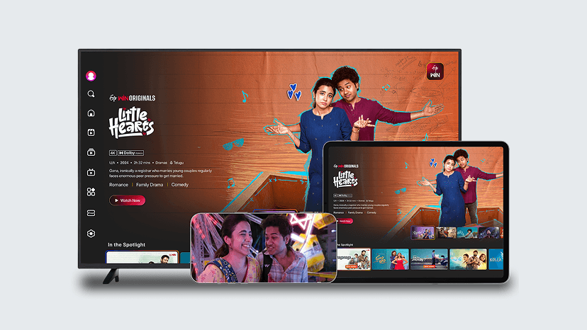 Video on demand catalogue playing across smart TV, tablet and mobile
